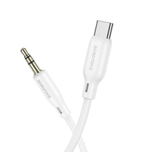 Заредете изображение във визуализатора на галерията – Borofone Cable BL18 - jack 3,5mm to Type C - 1 metr white
