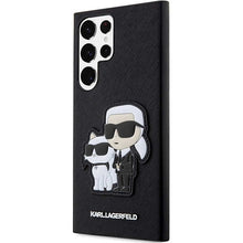 Заредете изображение във визуализатора на галерията – Original KARL LAGERFELD Case Saffiano Karl&amp;Choupette KLHCS23LSANKCPK for Samsung Galaxy S23 Ultra black
