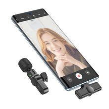 Заредете изображение във визуализатора на галерията – Borofone Lavalier wireless microphone BFK12 Trophy Typ C black
