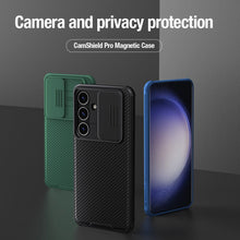 Заредете изображение във визуализатора на галерията – Nillkin CamShield Pro armored case with camera cover for Samsung Galaxy S24+ - blue
