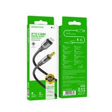 Заредете изображение във визуализатора на галерията – Borofone Cable BL19 Creator - jack 3,5mm to Lightning - 1 metre black

