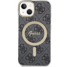 Заредете изображение във визуализатора на галерията – Original Case GUESS hardcase 4G MagSafe GUHMP14SH4STK for Iphone 14 black
