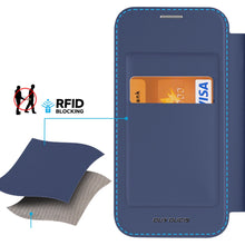 Заредете изображение във визуализатора на галерията – Dux Ducis Skin X Pro case for Samsung S24 with magnetic ring and flap - blue
