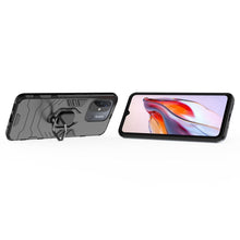 Заредете изображение във визуализатора на галерията – Ring Armor Case for Xiaomi Redmi 11A / Poco C55 / Redmi 12C Armor Cover Magnetic Holder Ring Black
