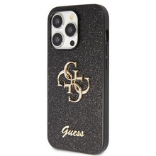 Заредете изображение във визуализатора на галерията – Original Case GUESS hardcase Glitter Script Big 4G GUHCP14LHG4SGK for Iphone 14 Pro black
