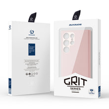 Заредете изображение във визуализатора на галерията – Dux Ducis Grit case for Samsung Galaxy S23 Ultra elegant cover made of artificial leather MagSafe pink
