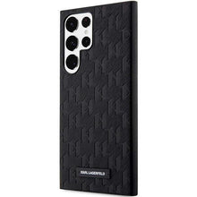 Заредете изображение във визуализатора на галерията – Karl Lagerfeld KLHCS23LSAKLHPK S23 Ultra S918 hardcase black/black Saffiano Mono Metal Logo
