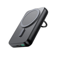 Заредете изображение във визуализатора на галерията – Wireless powerbank 10000mAh Joyroom JR-W050 20W MagSafe with ring and stand - black
