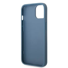 Заредете изображение във визуализатора на галерията – Guess GUHCP13MP4TPB iPhone 13 6.1" blue/blue hardcase 4G Triangle Logo Cardslot
