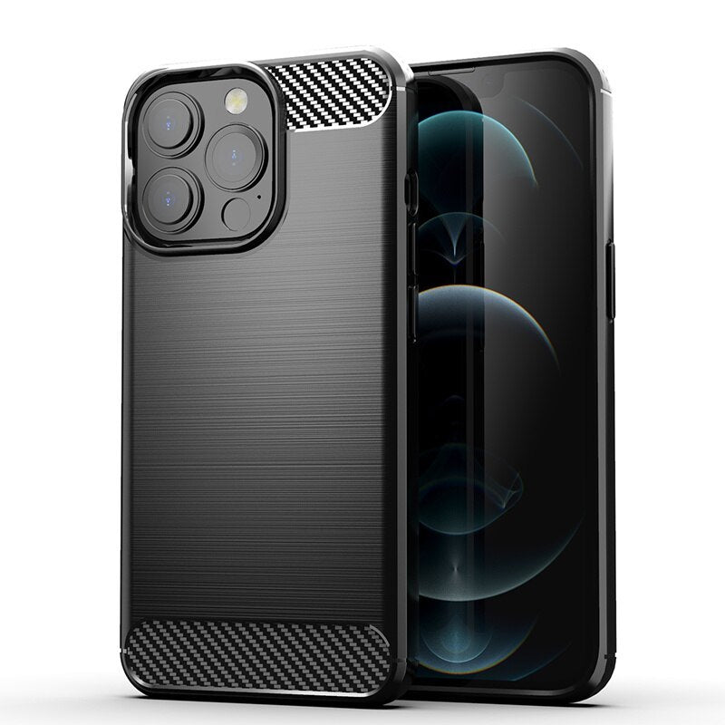 Back Case CARBON for IPHONE 15 PLUS Black