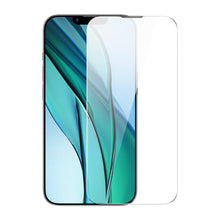 Заредете изображение във визуализатора на галерията – Baseus Tempered Glass for iPhone 14 / 13 Pro / 13 Full Screen with Speaker Cover 0.4mm + Mounting Kit
