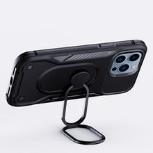 Заредете изображение във визуализатора на галерията – Joyroom Dual Hinge case for iPhone 14 armored case with a stand and a ring holder black
