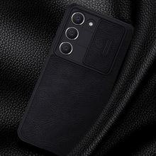Заредете изображение във визуализатора на галерията – Nillkin Qin Leather Pro Case for Samsung Galaxy S23 Flip Cover Camera Cover Brown
