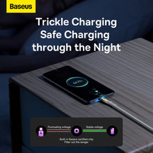 Заредете изображение във визуализатора на галерията – BASEUS cable USB A to Type C Power Delivery 100W Glimmer Series CADH000402 1m white
