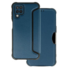 Заредете изображение във визуализатора на галерията – Razor Carbon Book Case for Samsung Galaxy A12 navy
