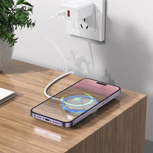 Заредете изображение във визуализатора на галерията – HOCO wireless charger compatybile with MagSafe 15W Quick CW53 silver
