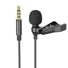 Заредете изображение във визуализатора на галерията – Borofone Lavalier microphone BFK11 Elegant jack 3,5mm black
