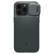 Заредете изображение във визуализатора на галерията – Spigen OPTIK ARMOR MAG MAGSAFE IPHONE 15 PRO ABYSS GREEN

