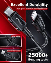 Заредете изображение във визуализатора на галерията – Acefast cable type c to lightning 8-pin mfi 3a pd30w c4-01 1,2m black
