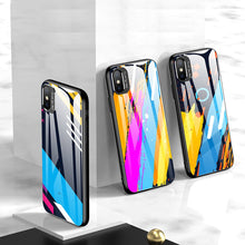 Заредете изображение във визуализатора на галерията – Color Glass Case Durable Cover with Tempered Glass Back and camera cover iPhone XS / iPhone X pattern 1
