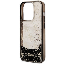 Заредете изображение във визуализатора на галерията – Original Case GUESS Liquid Glitter 4G Transculent GUHCP14LLC4PSGK for Iphone 14 Pro black
