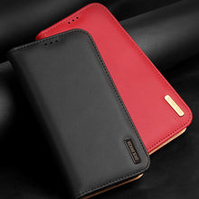 Заредете изображение във визуализатора на галерията – Dux Ducis Hivo RFID blocking wallet case for iPhone 15 - brown
