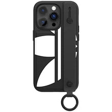 Заредете изображение във визуализатора на галерията – Adidas OR Hand Strap Case iPhone 14 Pro 6.1" black-white/black-white 50214
