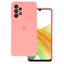 Заредете изображение във визуализатора на галерията – Vennus Silicone Heart Case for Samsung Galaxy A13 4G design 1 pink
