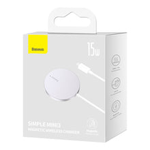 Заредете изображение във визуализатора на галерията – Baseus Simple Mini3 induction charger 15W silver
