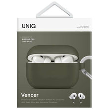 Заредете изображение във визуализатора на галерията – Uniq case Vencer AirPods Pro 2 gen. Silicone green/moss green
