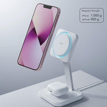 Заредете изображение във визуализатора на галерията – ESR HALOLOCK 2IN1 CRYOBOOST MAGNETIC MAGSAFE WIRELESS CHARGER ARCTIC WHITE
