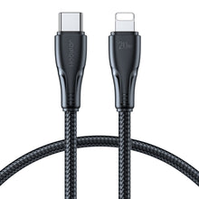 Заредете изображение във визуализатора на галерията – Joyroom USB C - Lightning 20W Surpass Series cable for fast charging and data transfer 0.25 m black (S-CL020A11)

