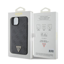 Заредете изображение във визуализатора на галерията – Original Case GUESS - hardcase Leather 4G Diamond Triangle GUHCP15SP4TDPK for Iphone 15 Black
