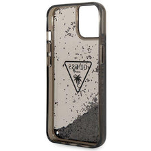 Заредете изображение във визуализатора на галерията – Guess GUHCP14SLFCTPK iPhone 14 6.1" black/black hardcase Liquid Glitter Palm Collection
