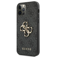 Заредете изображение във визуализатора на галерията – Guess GUHCP12L4GMGGR iPhone 12 Pro Max 6,7" szary/grey hardcase 4G Big Metal Logo
