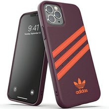 Заредете изображение във визуализатора на галерията – Adidas OR Molded PU case for iPhone 12 / iPhone 12 Pro - maroon-orange
