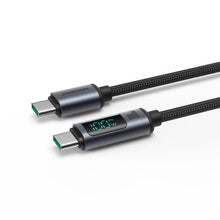 Заредете изображение във визуализатора на галерията – USB C - USB C cable 100W 1.2m with LED display Joyroom S-CC100A16 - black
