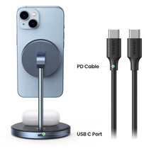 Заредете изображение във визуализатора на галерията – Ugreen CD317 MagSafe / Qi 2in1 charging station - black
