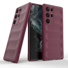 Заредете изображение във визуализатора на галерията – Magic Shield Case for Samsung Galaxy S23 Ultra flexible armored case burgundy

