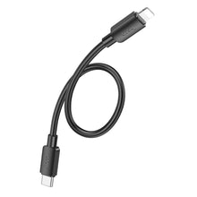 Заредете изображение във визуализатора на галерията – HOCO cable Type C to Iphone Lightning 8-pin Hyper Power Delivery 27W X96 25cm black
