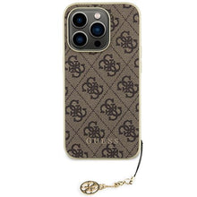 Заредете изображение във визуализатора на галерията – Guess GUHCP15LGF4GBR iPhone 15 Pro 6.1" brown/brown hardcase 4G Charms Collection
