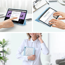 Заредете изображение във визуализатора на галерията – Dux Ducis Toby case with flip stand for Samsung Galaxy Tab S9 FE - blue
