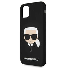 Заредете изображение във визуализатора на галерията – Karl Lagerfeld KLHCN65SLKHBK iPhone 11 Pro Max czarny/black hardcase Silicone Karl`s Head

