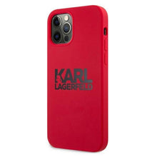 Заредете изображение във визуализатора на галерията – Karl Lagerfeld KLHCP12MSLKLRE iPhone 12/12 Pro 6,1" Silicone Stack Logo czerwony/red
