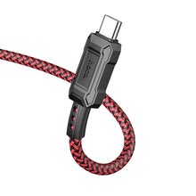 Заредете изображение във визуализатора на галерията – HOCO cable Type C to Type C Power Delivery 60W Leader X94 red
