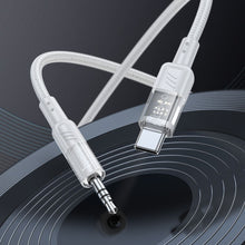 Заредете изображение във визуализатора на галерията – HOCO cable AUX Audio Jack 3,5mm to Type C UPA27 1,2m gray
