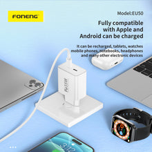 Заредете изображение във визуализатора на галерията – Foneng Wall charger EU50 - 2xType C - PD 35W 3A white
