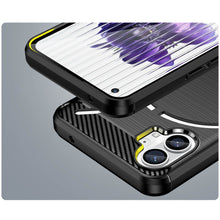Заредете изображение във визуализатора на галерията – Carbon Case case for Nothing Phone 1 flexible silicone carbon cover black
