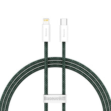 Заредете изображение във визуализатора на галерията – Baseus Dynamic 2 Series fast charging cable USB-C - Lightning 20W 480Mbps 1m green
