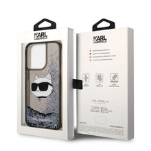 Заредете изображение във визуализатора на галерията – Karl Lagerfeld KLHCP14XLNCHCK iPhone 14 Pro Max 6.7" black/black hardcase Glitter Choupette Head
